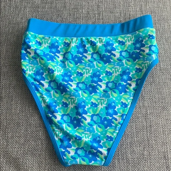 Floral Blue Bikini Bottom - Picture 2 of 3